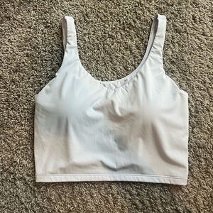 Offline By Aerie Real Me Low Key Longline Sports Bra - Light Blue
